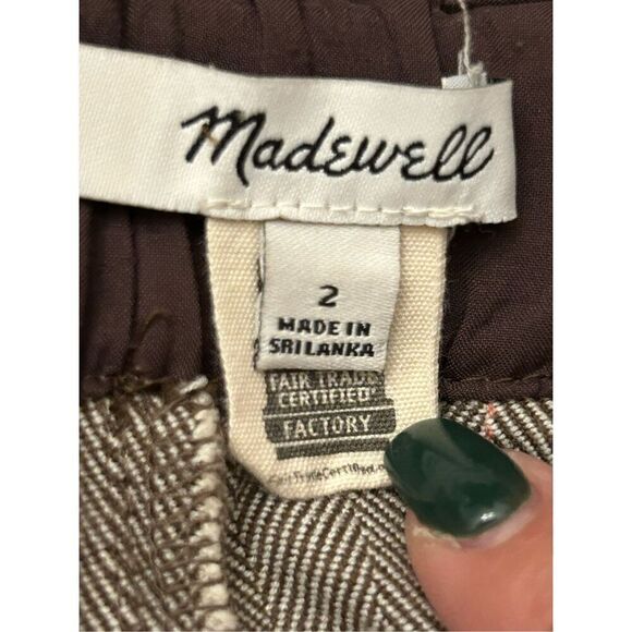 Madewell Paperbag Waist Plaid Ankle Pants 2 EUC - Picture 5 of 9
